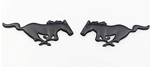 Shop of Wonder, 2 caballos saltando en negro, pegatinas 3D de para tu coche, caravana, barco o remolque de caballos, autoadhesivas, aprox. 8 x 3 cm.