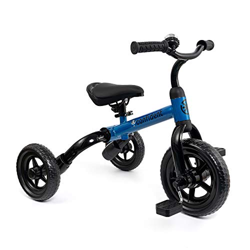 YGJT Triciclo Bebe Bicicleta para Niño 2-4 Años hasta 25Kg, 3 en 1 Triciclos Bebes con Pedales, Correpasillos de Equilibrio Infantil 18-48 Meses, Perfectos Regalos Originales para Cumpleaños, Azul
