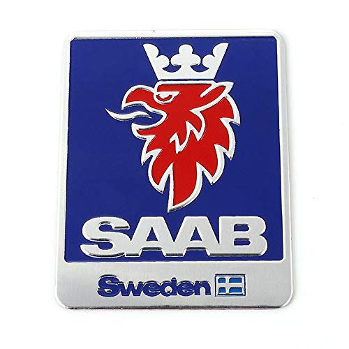ASWJD Store Etiqueta engomada del automóvil Emblema de Las calcomanías para SAAB 9-3 9-5 93 95 900 9000 Suecia Calcomanías Scania Vector Linear Aero Car Styling Accesorios (Color Name : SAAB)