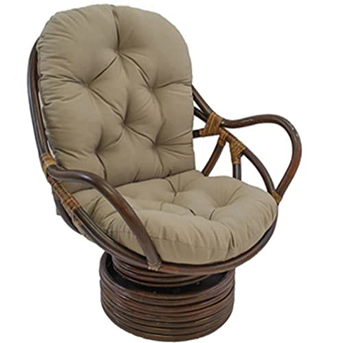 EXQULEG Cojín de asiento de respaldo bajo, 120 x 60 cm, cojín para silla de jardín, cojín de respaldo para sillas de jardín, cojín de respaldo acolchado (color caqui)