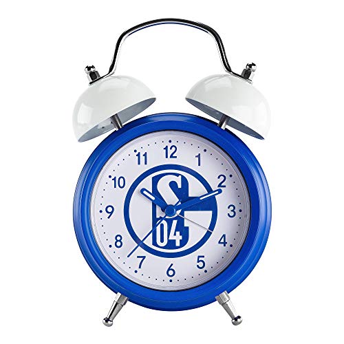 FC Schalke 04 - Despertador con Sonido, Azul/Blanco, Talla única