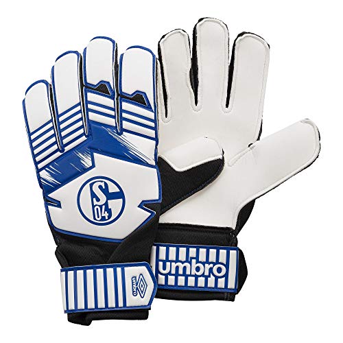 FC Schalke 04 - Guantes de portero (talla L), color blanco y azul