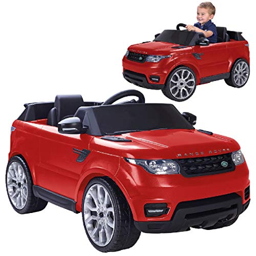FEBER- Range Rover Sport Coche eléctrico para niños de 3 a 7 años de Juguete, 6V, Color Rojo (Famosa 800009611)