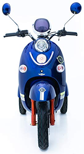 Green Power 3 ruedas estilo retro scooter de movilidad eléctrica (azul)
