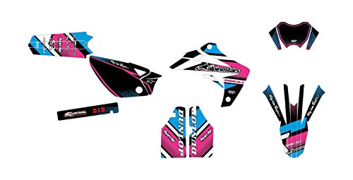 Kit de decoración para motocross RIEJU MRT 50 Comics Rosa Azul