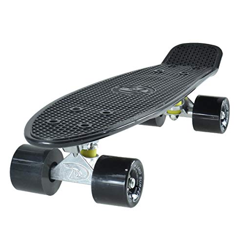 Land Surfer Cruiser Skateboard 22 pulgadas negro tablero negro sólido ruedas