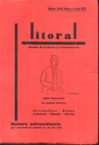 LITORAL. REVISTA DE LA POESIA Y EL PENSAMIENTO. N. 37-38-39-40. MARZO, ABRIL, MAYO Y JUNIO 1973.
