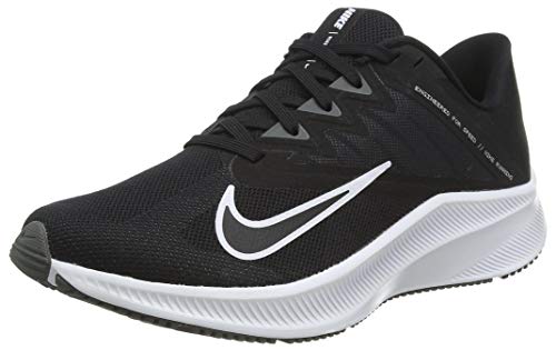 Nike Quest 3, Running Shoe Mujer, Black/White-Iron Grey, 40.5 EU