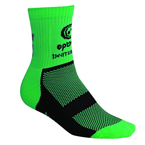 OPTIMUM Nitebrite - Calcetines de ciclismo unisex para adulto, color verde fluorescente, talla 7-11