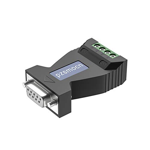 pzsmocn Industrial-Grade RS232 to RS485 Serial Adapter Passive Bidirectional Converter, Port-Powered, with 600W Anti-Surge and 15KV Static Protection, Compatible with RS-232C, RS485 Standard.