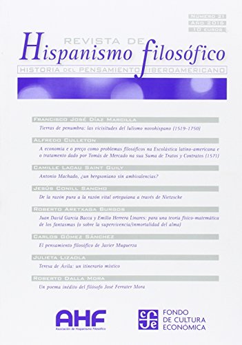 REVISTA DE 
HISPANISMO FILOSÓFICO
Historia del pensamiento 
iberoamericano (n. 21 - 2016)