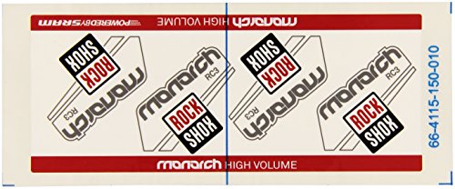 Rock Shox Monarch Plus 57/63/66 mm Decal High Volume - Pegatinas para bicicletas, color blanco