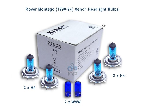 Rover Montego (1990-94) Xenon Headlight Bulbs H4, H4, W5W