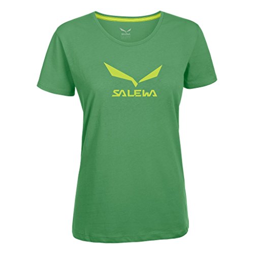 SALEWA Bluse Solidlogo CO W Short Sleeve tee - Camisa/Camiseta para Mujer, Color Verde (assenzio/5340), Talla s