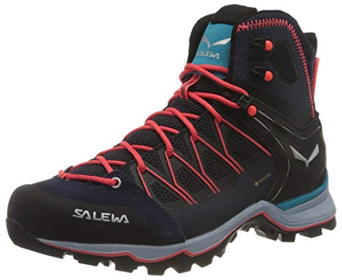 Salewa WS Mountain Trainer Lite Mid Gore-Tex, Trekking-& Wanderstiefel Mujer, Azul (Premium Navy/Blue Fog 3989), 38.5 EU