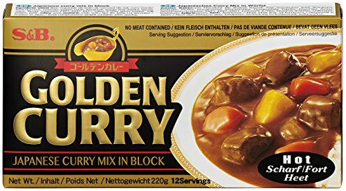S&B golden Curry - Curry Japones en Pastilla, Picante 220 g