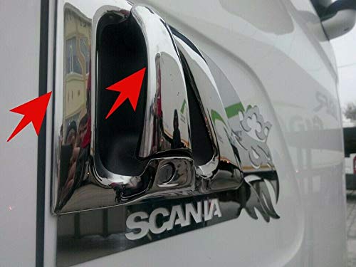SCANIA P Series - Juego de 2 puertas de acero inoxidable cromado