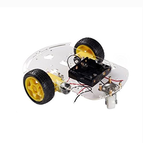 SODIAL 2WD Motor Inteligente Robot Coche chasis Kit Encoder bateria Caja de Velocidad para Arduino