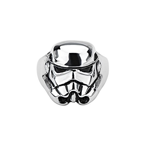 Star Wars: Original 3d Stormtrooper casco anillo de moda 316 Acero inoxidable, papelera 60