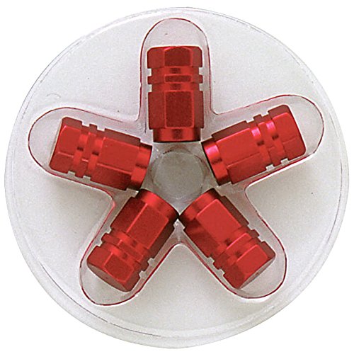 SUMEX 4006975 - Tapones Válvula Aluminio Hexagonal, Rojo