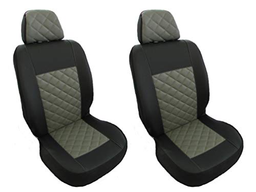 Texmar diseñado para adaptarse a fundas de asiento delantero 1+1 para Ford Transit MK7 MK8 Custom Grey Eco Leather