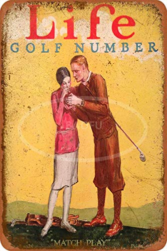 WOOOOL Life Magazine Junio 1925 Cubierta de Golf Revista de Golf Retro Vintage Wall TinRetro Cartel de pared Tinquote Art Poster para Home Café Bar Pub Decoraciones 20 x 30 cm