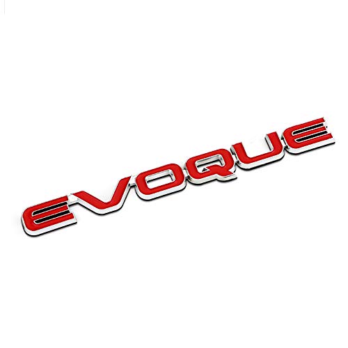 XCBW 16,3x1,7 cm 3D Metal Tail Emblem Badge Auto Exterior Trasero Lateral Turbo Calcomanías Etiqueta engomada del Coche para Range Rover LRX EVOQUE Car Styling Accesorios,Rojo