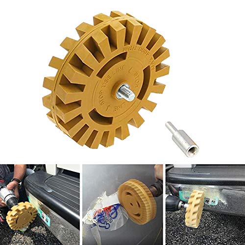 4 Inch Car Pneumatic Rubber Eraser Wheel Pad Rubber Disk Decal Eraser Wheel Car Sticker Remover Paint Cleaner Car Polish Auxiliary Tool