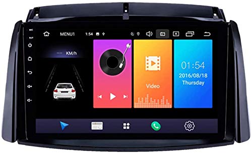 Android 9.1 9 Pulgadas Estéreo Multimedia GPS Navegación para Renault Koleos 2009-2016 con FM RDS AUTORADIO Soporta DSP ODB2 DVD/Bluetooth Mano Libre Mano/Vestido, 4 núcleo, 4G + WiFi: 2 + 32GB