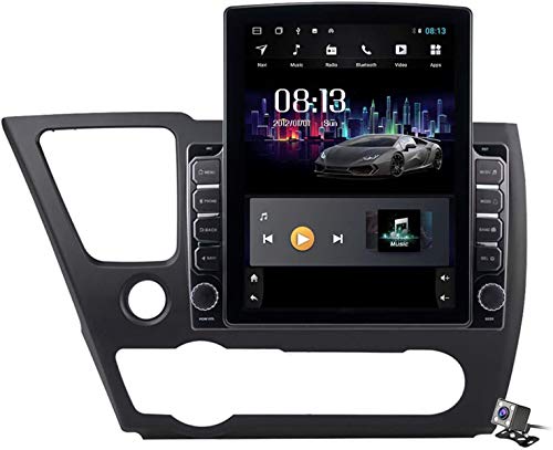 Android 9.1 Pantalla Vertical 9,7 Pulgadas Estéreo Autoradio Multimedia GPS Navegación para Honda Civic EX-L 2013-2017, Soporta Auto Autoradio/DSP FM/BT Sistema/Control de Volante, TS200