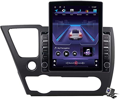 Android 9.1 Pantalla Vertical 9.7 Pulgadas Estéreo Autoradio Multimedia GPS Navegación para Honda Civic EX-L 2013-2017, soporta Auto Autoradio/DSP FM/BT Sistema/Control de Volante, TS150