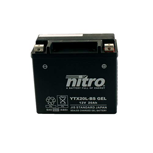 Batería 12 V 18 Ah YTX20L-BS Gel Nitro 51891 FLSTCI Heritage Softail Classic 01-06