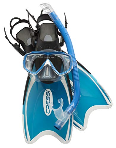 Cressi Mini Palau Bag Conjunto de Snorkeling, Unisex niños, Azul Claro, 29/32