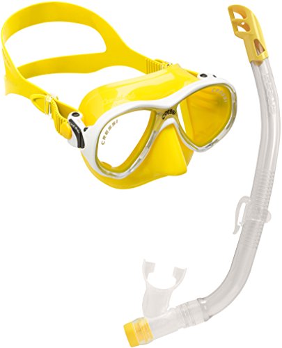 Cressi Set Marea VIP Jr Pack de Snorkel, niños, Transparente/Amarillo, 7-13 años