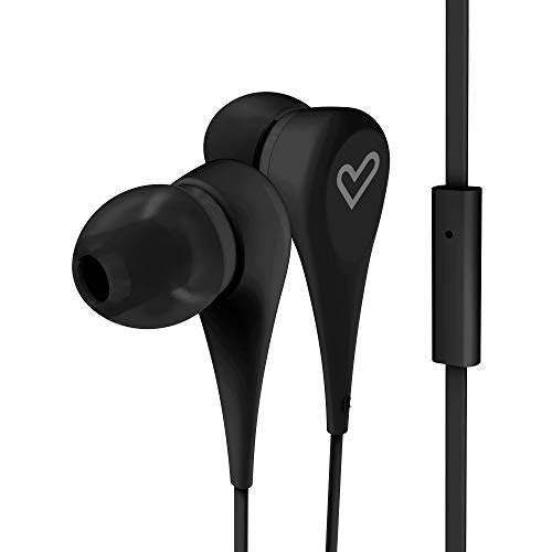 Energy Sistem Earphones Style 1+ Black (Auricular Intrauditivo, micrófono, Control de Llamadas, Cable Plano) Negro