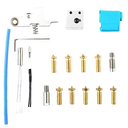 Extruder Kit 3D Printer Accessories Thermistor Nozzle Silicone Sleeve Heating Throat Tube Pipe Compatible with Sidewinder Genius,Tool Accessories