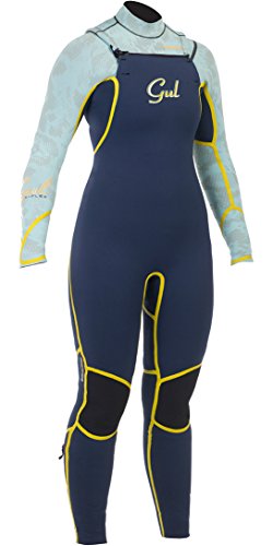 GUL Viper 4/3 GBS Chest Zip Ladies Steamer Wetsuit Blue/Glacier/Yellow VR1235 Ladies UK Sizes - 16