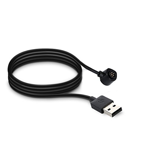 kwmobile Cable de Carga Compatible con Polar Loop / M600 - USB Negro para Fitness Tracker y smartwatch