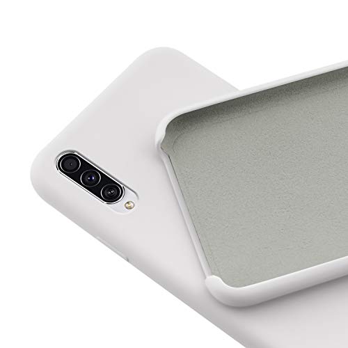 N Newtop - Carcasa compatible con Samsung Galaxy A30S / A50 / A50S, Ori Case carcasa TPU silicona semirrígida colores microfibra interior suave (blanco)