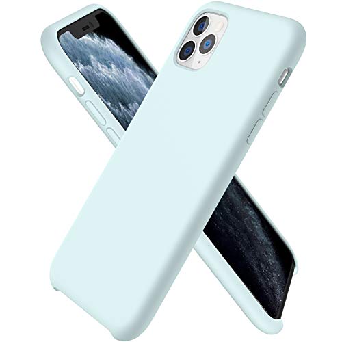 ORNARTO Funda Silicone Case para iPhone 11 Pro MAX, Carcasa de Silicona Líquida Suave Antichoque Bumper para iPhone 11 Pro MAX (2019) 6,5 Pulgadas-Espuma de mar
