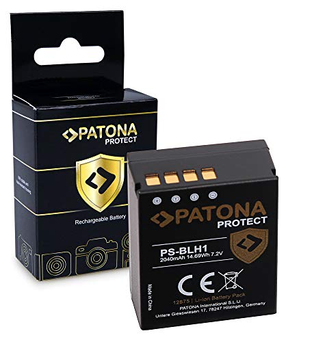 PATONA Protect Bateria BLH-1 Totalmente decodificado, Sensor de Temperatura NTC, Carcasa V1 Compatible con Olympus OM-D EM-1 Mark2