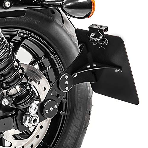 Portamatrículas Lateral para Harley Davidson Sportster 883 Iron 09-20 Negro