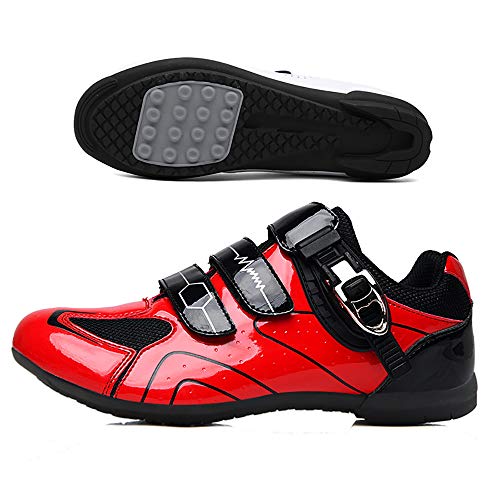 QAL Zapatillas de Ciclismo de Bicicleta de Montaña para Hombre Compatibles con SPD-SL y Zapatillas de Ciclismo de Interior para Mujer Resistentes al Desgaste con Tacos B-44