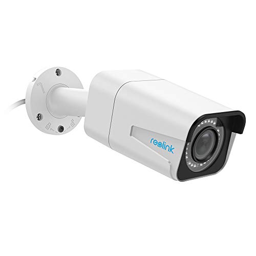 Reolink Cámara de Vigilancia Exterior PoE, 5MP Súper HD Cámara de Seguridad con Audio, 4X Zoom Óptico IP66 Impermeable 30M Visión Nocturna Acceso Remoto Detección de Movimiento, RLC-511