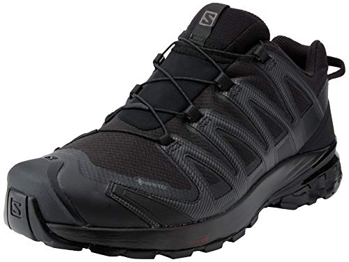Salomon XA Pro 3D V8 GTX, Zapatillas De Trail Running Y Sanderismo Impermeables Versión Màs Ligera Hombre, Color: Negro (Black/Black/Black), 46 2/3 EU