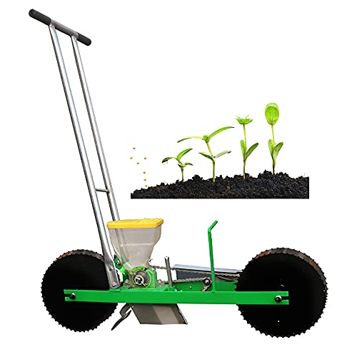Sembradora de precisión para jardín, sembradora manual de metal, sembradora de hileras, sembradora de empuje de jardín para verduras, cebollas, rábanos, remolachas