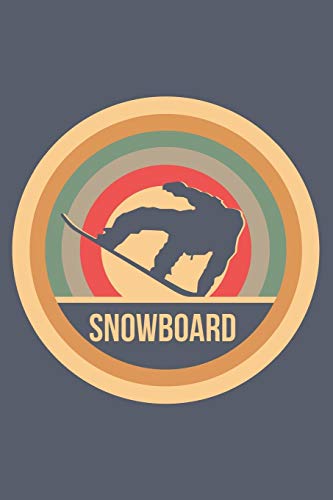 Snowboard: Retro Vintage Notebook 6 x 9 (A5) Graph Paper Squared Journal Gift for Snowboarders And Snowboarding Lovers (108 Pages)