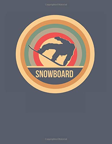 Snowboard: Retro Vintage Notebook 8.5 x 11 (A4) Dotted Dot Grid Journal Gift for Snowboarders And Snowboarding Lovers (108 Pages)