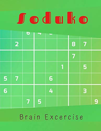Soduko Brain Excercise: SUDOKO Expert hard to extreme difficulty with solution Brain Puzzles Books for Expert Adult and Senior [Idioma Inglés]