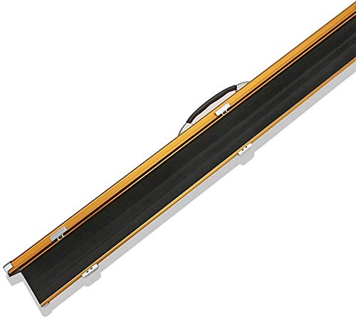 WEHOLY 150cm Snooker Cue Case, 3 Compartment One 1 Piece Pool Cue Case Slimline Aluminium Case Holds 2 Cue Pool Cue